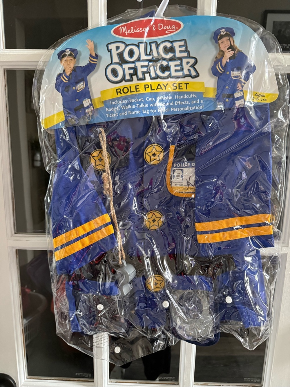 Melissa & Doug Blue Police Officer Role Play Set with Yellow Trim